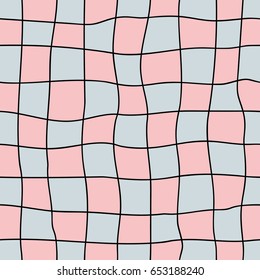 vector hand draw colorful pastel square checkered background or texture