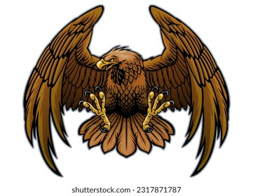 Vector of Hand Draw Golden Eagle Illustration