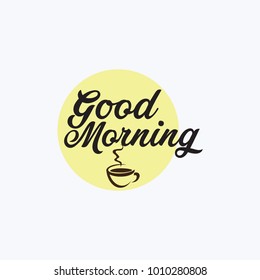 Vector hand draw illustration typography - good morning.