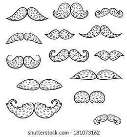 Vector Hand Draw Mustaches