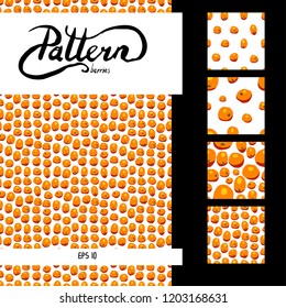 Vector hand draw pattern of autumn berries.  Could be used for design postcards.