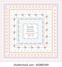 vector hand draw pattern brushes