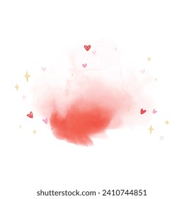 Vector hand draw red splash watercolor background.