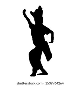 Vector Hand Draw Silhouette of Young Girl Traditional West Java, Sunda  Indonesia 