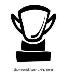 Esbozo de dibujo de la mano del vector, 3 trofeo, aislado en blanco
