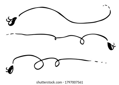 Vector Hand Draw Sketch, 3 Fly, insect
