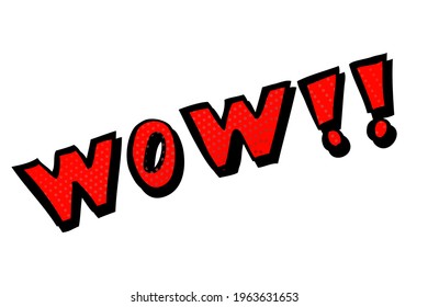 Vector Hand Draw Sketch Shout out, wow, Isolated on White
