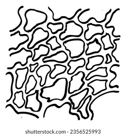 vector hand draw sketch stone wall, isolated on white
