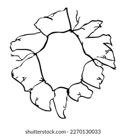 vector hand draw sketch of torn paper 
