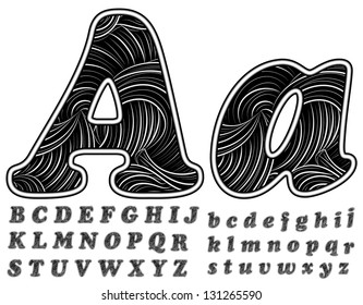 Vector hand drawing alphabet