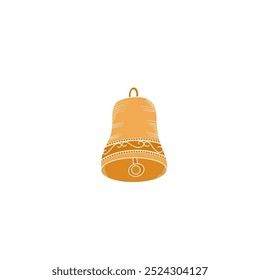 Vector hand drawing Christmas bells isolated illustration. 
