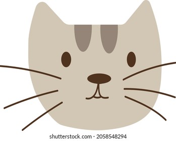 vector hand drawing of a cute cat in doodle style
