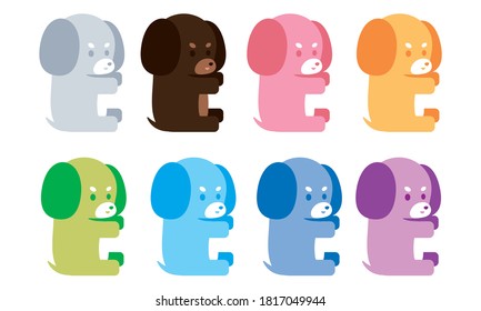 vector hand drawing cute jelly dog