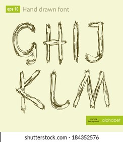 Vector hand drawing font