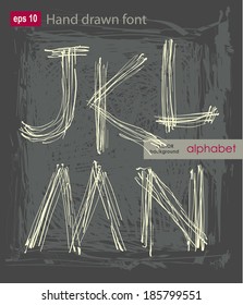 Vector hand drawing font Vector drawing alphabet