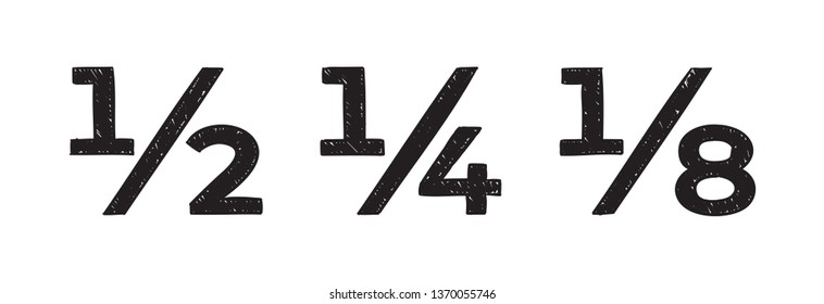 vector hand drawing fractional figures