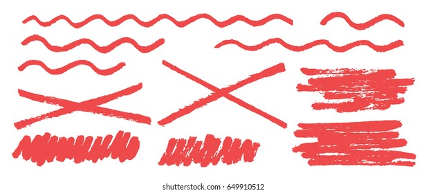Vector hand drawing grunge design elements set.