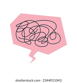 Vector hand drawing illustration of communication concept.