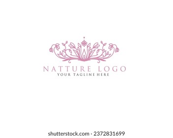 Vector hand drawing linear set of botanical icons and emblems. Design logos with typography for essential oils. Natural cosmetic products
