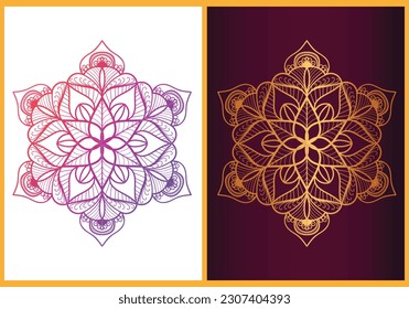 Vector hand drawing luxury doodle ornament mandala design. Ethnic colorful round shapes floral frame template. 