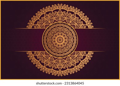 Vector hand drawing luxury doodle ornament mandala design. Ethnic colorful round shapes floral frame template. 