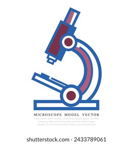 vector hand drawing microscope, microscopic model vector art, Vector illustration of medical equipment