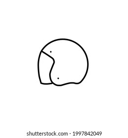vector hand drawing of motorcycle helmet