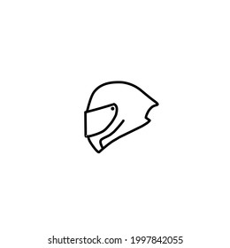 dibujo manual vectorial de casco de motocicleta