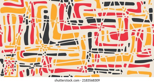 Vector hand drawing original and stylish. Wall abstraction, color and seamless design. The pattern drawn is stylish for a design solution. Painted colored texture.