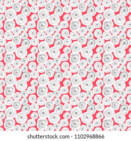Vector hand drawing roses seamless pattern background