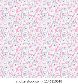 Vector hand drawing roses seamless pattern background