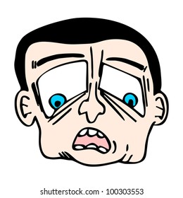 Vector hand drawing silly man