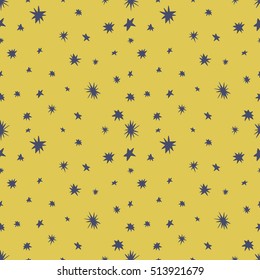 Vector hand drawing stars seamless pattern background
