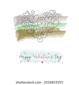 Vector Hand Drawing of Valentine's Loving Heart