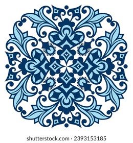 Dibujo a mano vectorial abstracto decorativo floral de la vintage de la vintage ornamental. 