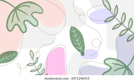 Vector hand drawn abstract doodle organic colorful background