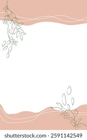Vector hand drawn abstract floral background