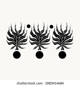 Vector hand drawn abstract illustration  . Creative simple artwork. Template for card, poster, banner, print for t-shirt, pin, badge, patch.