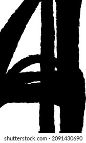 Vector hand drawn abstract illustration  . Creative simple artwork with texture. Template for card, poster, banner, print for t-shirt, pin, badge, patch.