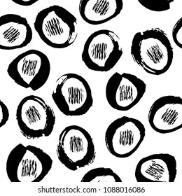 Vector hand drawn abstract ink seamless background. Modern handmade texture for textile, wallpaper, surface pattern.