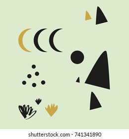 Vector hand drawn abstract pattern. Wallpaper, background, print, elements for design.