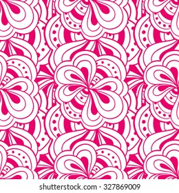 Vector hand drawn abstract pink seamless pattern