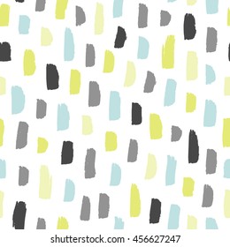 Vector hand drawn abstract seamless pattern. Minimal repeating background. Hipster brush stroke backdrop.