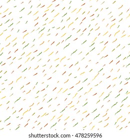 Vector hand drawn abstract seamless pattern with different color shuddering lines