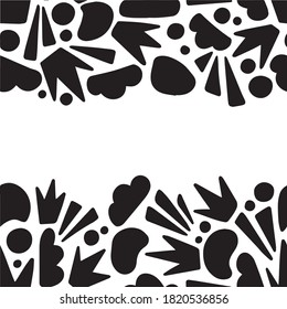 Vector hand drawn abstract shapes background 