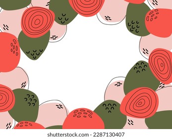 Vektorhandgezeichnet, abstrakte Formen, Designhintergrund