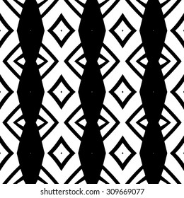 Vector hand drawn abstract vintage geometric wallpaper pattern seamless background. Tribe motive for wrapping. Aztec, american, arabic rhombus tiling.