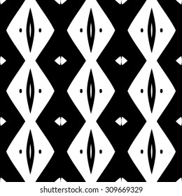 Vector hand drawn abstract vintage geometric wallpaper pattern seamless background. Tribe motive for wrapping. Aztec, american, arabic rhombus tiling.