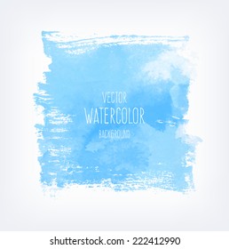 Vector hand drawn abstract watercolor background