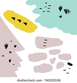 Vector hand drawn abstraction. Texture, background, elements for design.